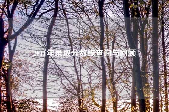 2011年录取分数线查询与回顾