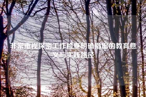 非常重视保密工作检查明确指出的教育意义与实践路径