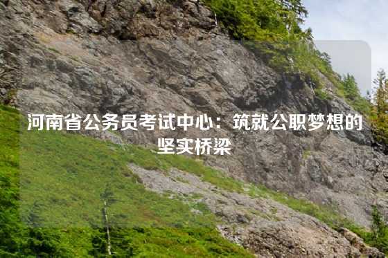 河南省公务员考试中心:筑就公职梦想的坚实桥梁